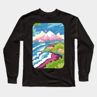 Mountain ocean shore Long Sleeve T-Shirt